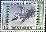 Stamps Costa Rica -  Intercambio 0,20 usd 15 cent. 1954