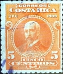 Stamps Costa Rica -  Intercambio 0,20 usd 5 cent. 1910