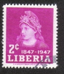 Stamps : Africa : Liberia :  100 años de la Independencia
