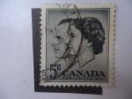 Sellos de America - Canad� -  Visita Real- Principe Phillipe y la Reina Elizabeth II de Inglaterra. (Scott/Ca:354)