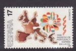 Stamps Spain -  Ingreso de Portugal y España en la C.E.
