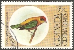 Stamps : America : Grenada :  Cocoa thrush- sabiá-verdadeiro