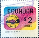 Stamps : America : Ecuador :  Intercambio 0,20 usd 2 sucre 1970