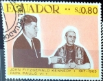Stamps : America : Ecuador :  Intercambio nf5xb 0,20 usd 80 cent. 1967