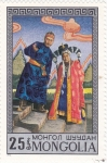 Stamps Mongolia -  trajes típicos