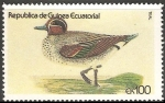 Stamps Equatorial Guinea -  Anas crecca-Marrequinha-comum
