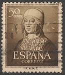 Stamps Spain -  V Centenario del nacimiento de Isabel la Católica. Ed 1092