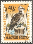 Stamps Hungary -  Pandion haliaetus