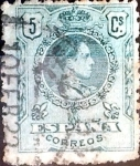 Stamps Spain -  Intercambio 0,20 usd 5 cent. 1909