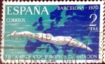 Stamps Spain -  Intercambio 0,20 usd 2 ptas. 1970