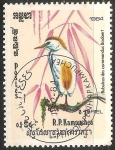 Sellos de Asia - Camboya -  Bubulcus ibis coromandus -Egret de gado 