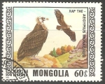 Sellos del Mundo : Asia : Mongolia : Aegypius monachus-Abutre-preto