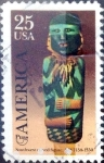 Stamps United States -  Intercambio crxf2 0,20 usd 25 cent. 1989