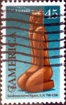 Stamps United States -  Intercambio 0,20 usd 45 cent. 1989