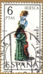 Stamps Spain -  HUESCA - Trajes tipicos españoles