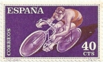 Stamps Spain -  DEPORTES. CICLISMO, VALOR FACIAL 40 Cts. EDIFIL 1307