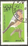 Stamps Oman -  Bullfinch-Camachuelo 
