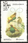 Stamps Oman -  Magnificent bird of paradise-magnífica ave del paraíso