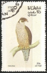 Stamps Oman -  Peregrine-Falcon peregrino