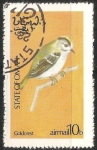 Stamps Oman -  Goldcrest-Estrelinha-de-poupa