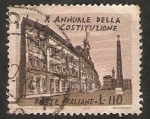 Stamps Italy -  X Anivº de la Constitución