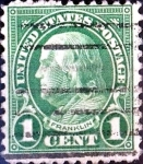 Stamps United States -  Intercambio 0,75 usd 1 cent. 1923