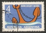 Sellos de America - Argentina -  Marina mercante nacional