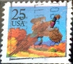 Stamps United States -  Intercambio 0,20 usd 25 cent. 1988