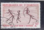 Sellos de Africa - Chad -  pinturas rupestres