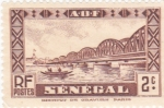 Stamps Senegal -  canoas y puente moderno