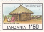 Sellos de Africa - Tanzania -  casa tradicional