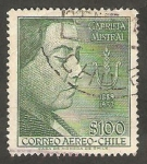 Sellos del Mundo : America : Chile : Anivº de la muerte de la poetísa Gabriela Mistral