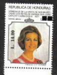 Stamps Honduras -  Homenaje de la visita de sus Magestades los Reyes de España Don Juan Carlos y Doña Sofía 1997