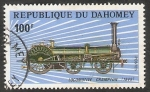 Stamps Benin -  Locomotora Crampon 1849