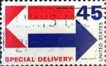 Stamps United States -  Intercambio 0,25 usd 45 cent. 1969