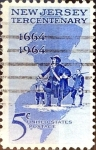 Stamps United States -  Intercambio 0,20 usd 5 cent. 1964