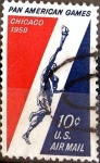 Stamps United States -  Intercambio 0,25 usd 10 cent. 1959
