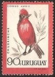 Stamps : America : Uruguay :  Churinche-mosquero sangretoro