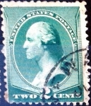 Sellos de America - Estados Unidos -  Intercambio 0,50 usd 2 cent. 1887