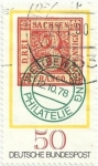 Stamps Germany -  RFA. DIA DEL SELLO. PRIMER SELLO DE SAJONIA. YVERT DE 828