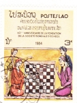 Sellos de Asia - Laos -  60 aniv de la fundación mundial de ajedrez