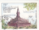 Stamps Laos -  430 aniv. monumento That Luang