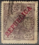 Stamps Portugal -  Manuel II sobreimpreso República 
