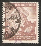 Stamps Chile -  Centº de la Escuela de Artes y Oficios