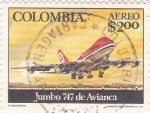 Sellos de America - Colombia -  Jumbo 747 Avianca