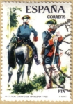 Stamps Spain -  UNIFORMES - Real cuerpo de Artilleria 1762