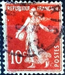 Stamps France -  Intercambio 0,25 usd 10 cent. 1907