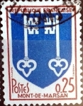 Stamps : Europe : France :  Intercambio 0,20 usd 25 cent. 1966