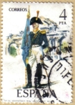 Stamps : Europe : Spain :  UNIFORMES - Abanderado R. Cuerpo Artilleria