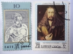 Stamps Germany -  Geburtstag Von Albrecht Dürer (Alberto Durer) 1471-1528 (Selbstportrat Dürer)